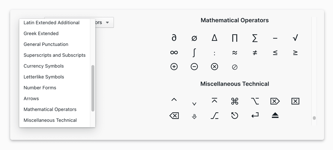 Symbols